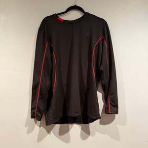 Spyder Active Men’s Large Fleece-Lined Long Sleeve Performance Top Black Red
